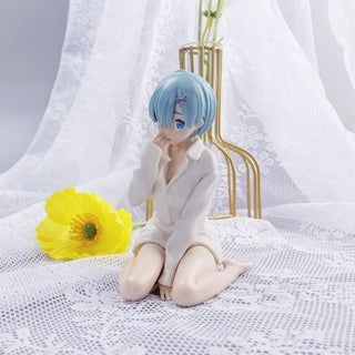 Realistic Sitting Rem Figurine - Anime Doll | Pretty Re-Zero Merchandise