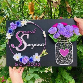 Our Little Garden - String Art Name Plate