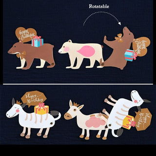 Cute Animal Birthday Greeting Card with Envelope - Limited Edition Greeting Card