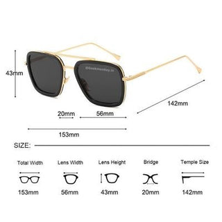 Square Sunglasses - Inspired from Robert Downey Jr. - Geekmonkey