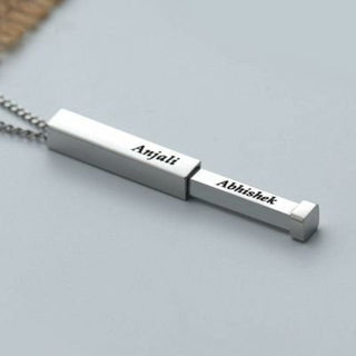 Geekmonkey Personalized T Bar Necklace With Secret Name | Gold Color Pendant