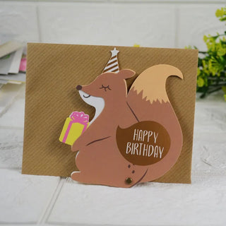 Cute Animal Birthday Greeting Card with Envelope - Limited Edition Greeting Card