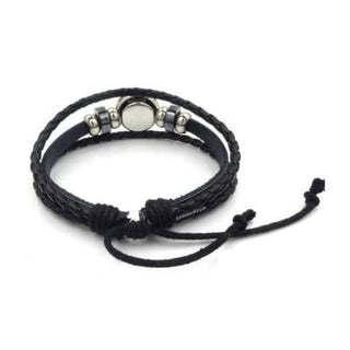 Evil Eye Leather Bracelet for Men (Multi-Layer)
