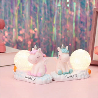 Rattan Ball Unicorn Lamp
