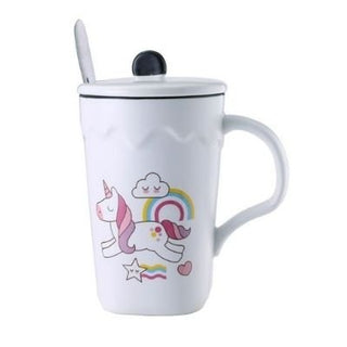 Unicorn Mug with Lid and Spoon