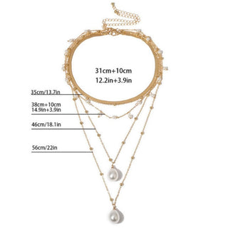 Five Layered Pearl Necklace | The Star Studded Jewel