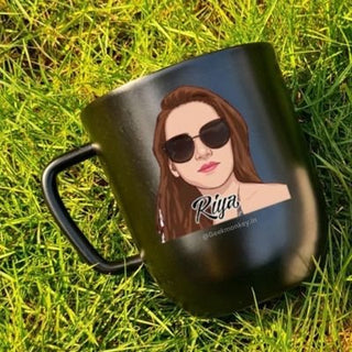 Customized Caricature Mug (Stainless Steel Double Wall Mug) - Geekmonkey