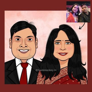 Cool Couple Caricature - Personalized Soft Copy