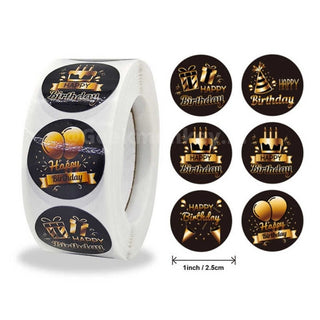 Birthday Stickers Roll