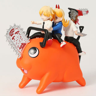 Denzi Riding Pochita Figurine Set