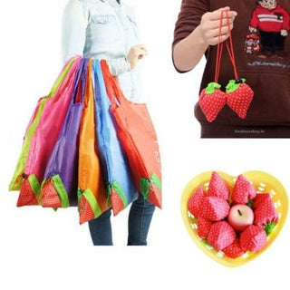 Strawberry Bags - Nylon Grocery Tote (Multi-color)