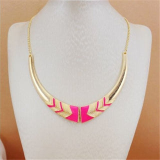 Neon Color Vintage Collar Necklace