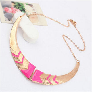 Neon Color Vintage Collar Necklace