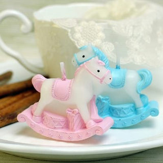 Blue Baby Horse Candle