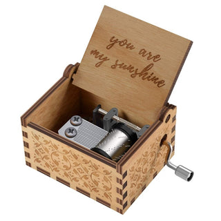 My Sunshine Music Box - Hand Crank Wood Box