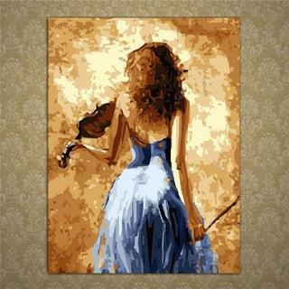 Violin Lady Painting