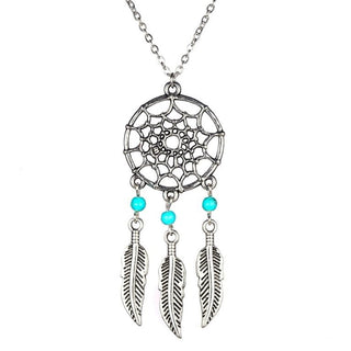 Silver Dream catcher Necklace
