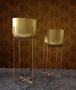 Golden Metal Planter