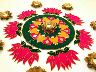 Lotus Rangoli - Reusable