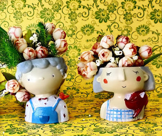 couple planter - succulent desktop decor