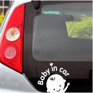 baby in car sticker