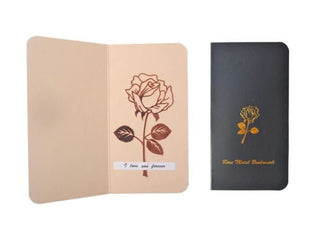 Rose Metal Bookmark with Card