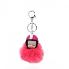 Cute Sleeping Doll with Helmet Keychain - Geekmonkey