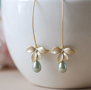 Blooming Orchid Dangler Earrings