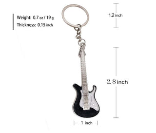 Metal Electric Guitar Keychain