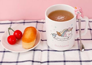 Unicorn Mug with Lid and Spoon