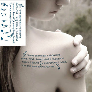 poem Temporary Tattoo