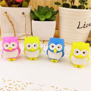 Owl shaped eraser return gifts