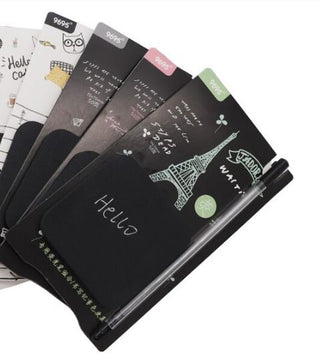 Black sticky Notes With Pen- quirky office stationery