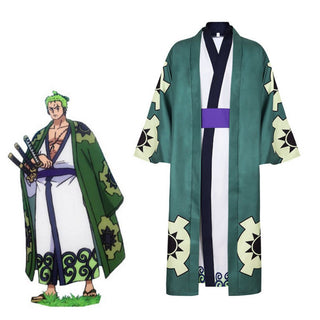 Roronoa Zoro Cosplay Costume | Anime Cloak Wano Country Kimono