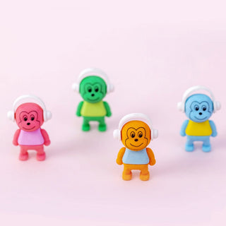 Cheeky Monkey Headphone Erasers | Gift for Music Lovers [set of 4]