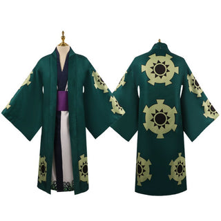 Roronoa Zoro Cosplay Costume | Anime Cloak Wano Country Kimono