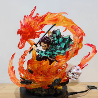 Tanjiro Kamado Fire Dragon Figure | Premium Anime Statue