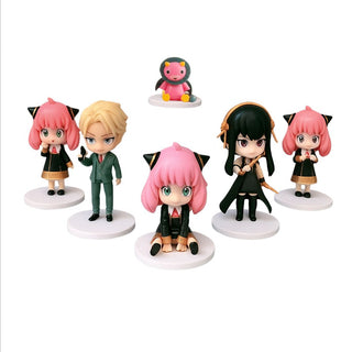 SPY×FAMILY Action Figure Set | 6-Piece PVC Collectible Figurines