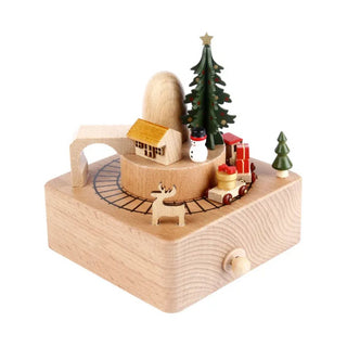 Christmas Train Music Box | Mountain Tunnel and Train Music Box