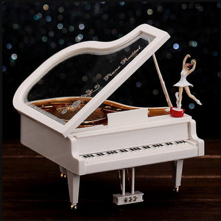 Twirling Notes Ballerina Music Box - Grand Piano Style Musical Gift