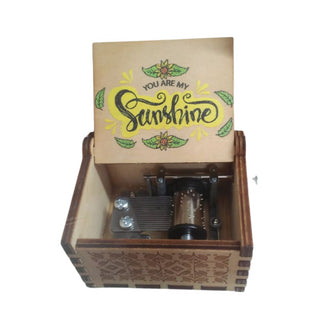 My Sunshine Music Box | Hand Crank Wood Box | Gifts for Music Lover