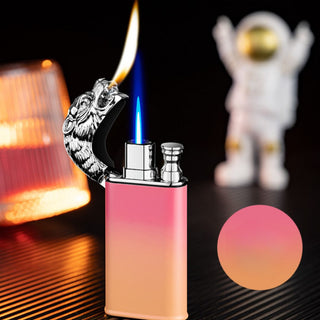 Amazing Double Flame Lighter | Creative Open Fire Lighter [Color May Vary]