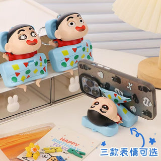 Shin Chan Blanket Keychain | 2-in-1 Cute Keychain n Portable Phone Stand