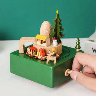 Christmas Train Music Box | Mountain Tunnel and Train Music Box