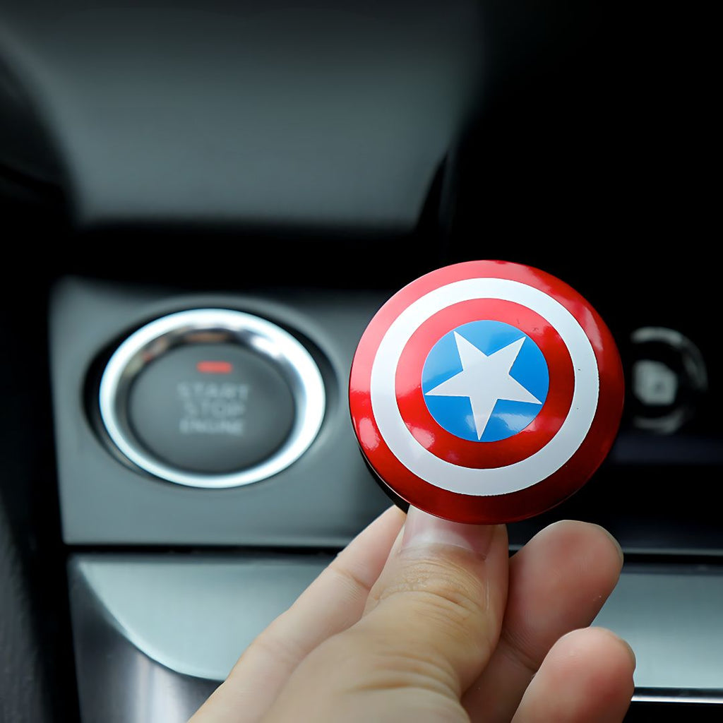 Shield Car Button Cover | Super Hero Car Collectibles – Geekmonkey