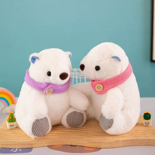 Polar Bear Plushie | Cuddle Up with the Scarf Bear