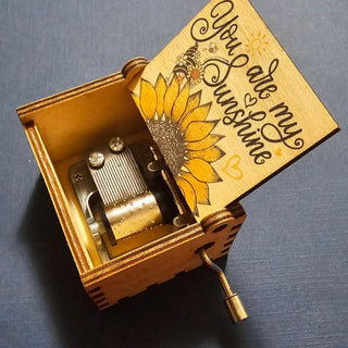 My Sunshine Music Box | Hand Crank Wood Box | Gifts for Music Lover