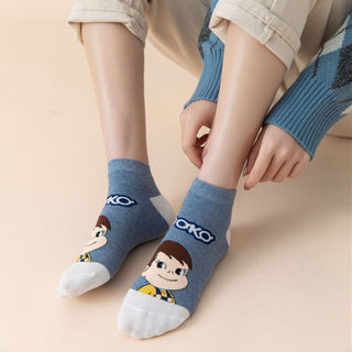 Kawaii Peko Socks | Set of 5 Ankle Socks