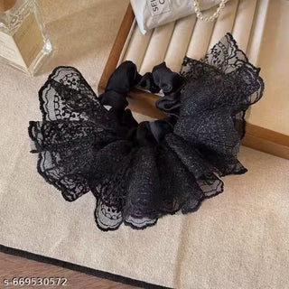 Vintage Lace Ruffle Scrunchie – Timeless Elegance For Every Hair Flip