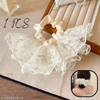 Vintage Lace Ruffle Scrunchie – Timeless Elegance For Every Hair Flip